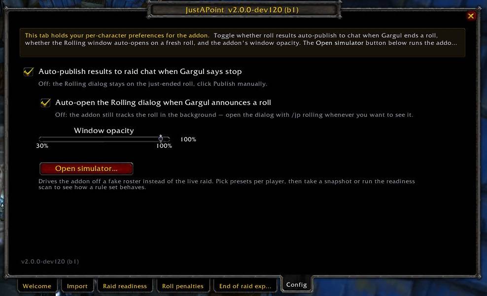 Addon: officer config