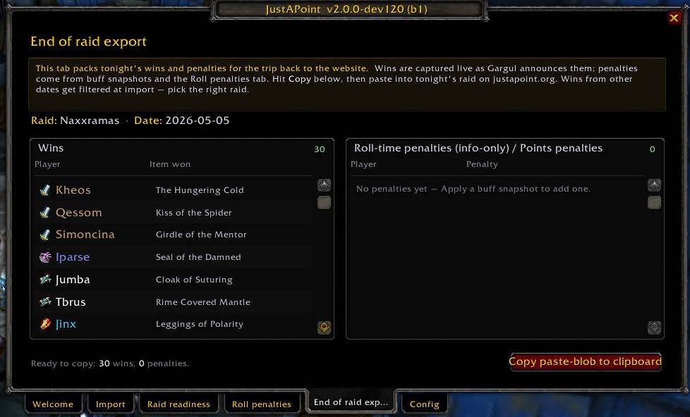 Addon: end-of-raid export