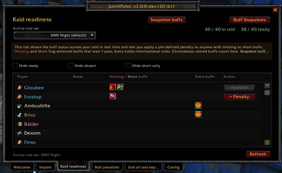 Addon: raid readiness